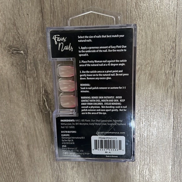 FAUX NAILS PRETTY WOMAN PINK TIPS - Picture 3 of 3